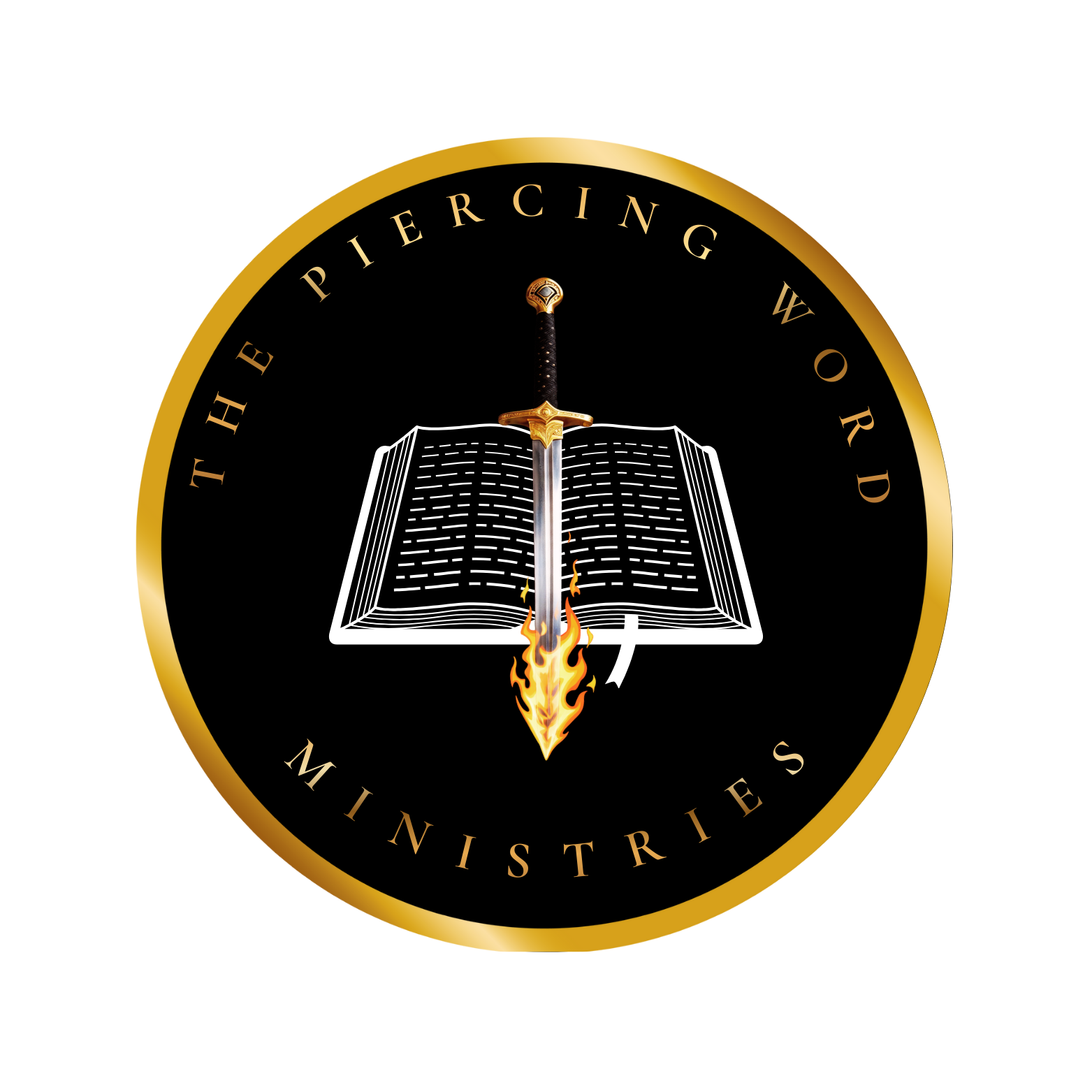 the piercing word combination mark logo